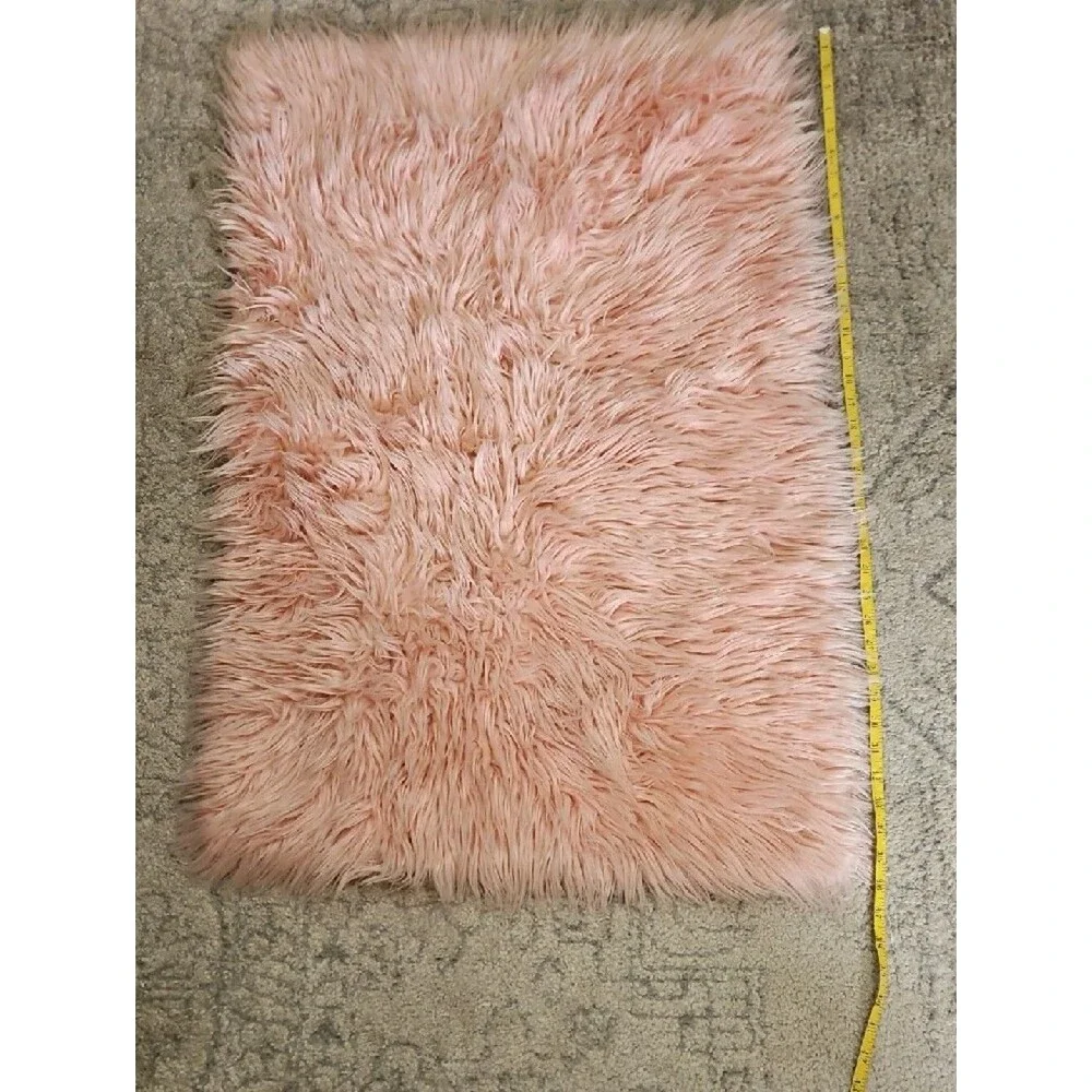 Safavieh Faux Sheep Skin Rug - Blush Pink